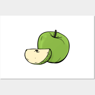 Green Apple hand drawn fruits summer Posters and Art